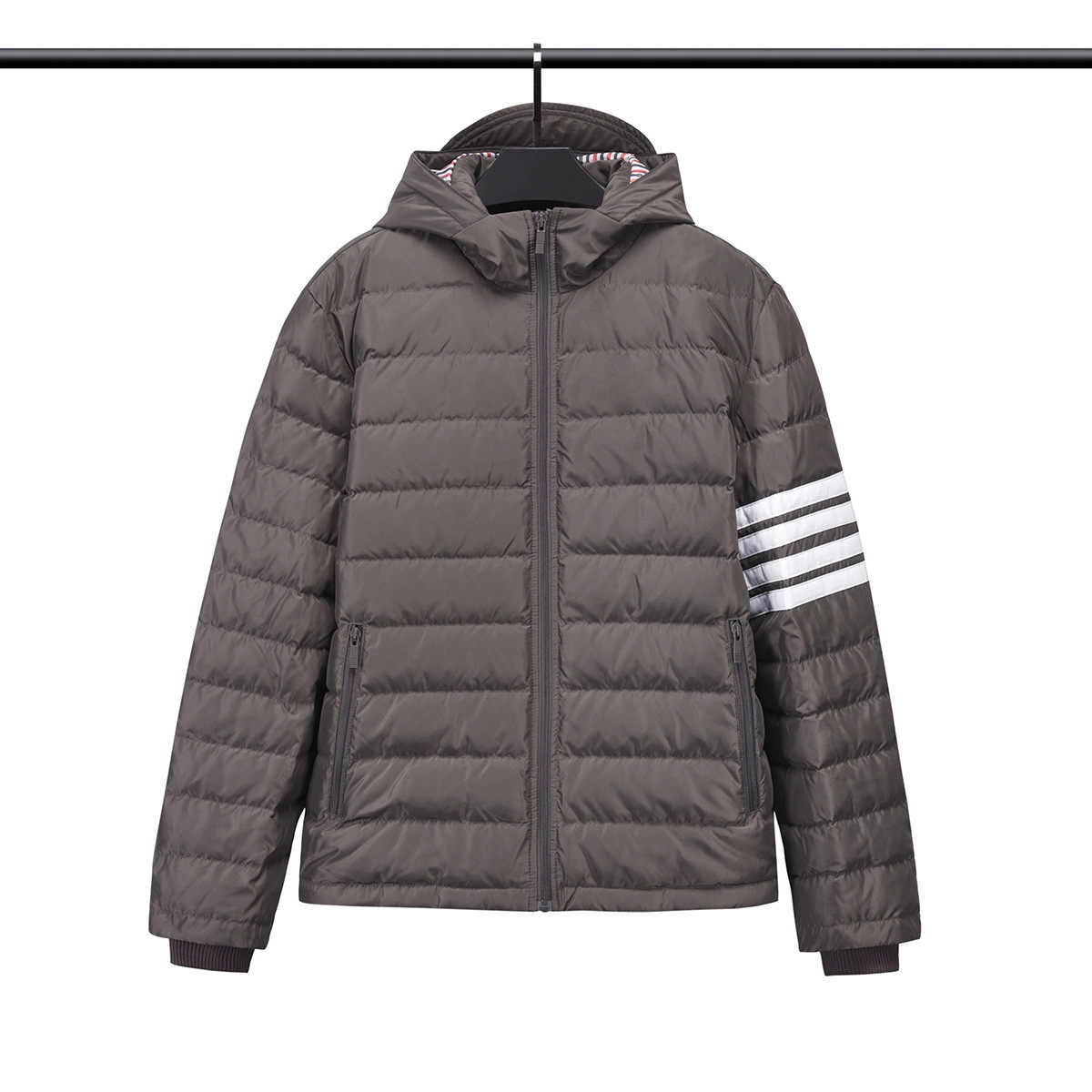 Thom BrownePremium Short Down Jacket - 90% Duck Down with Drawstring Hood