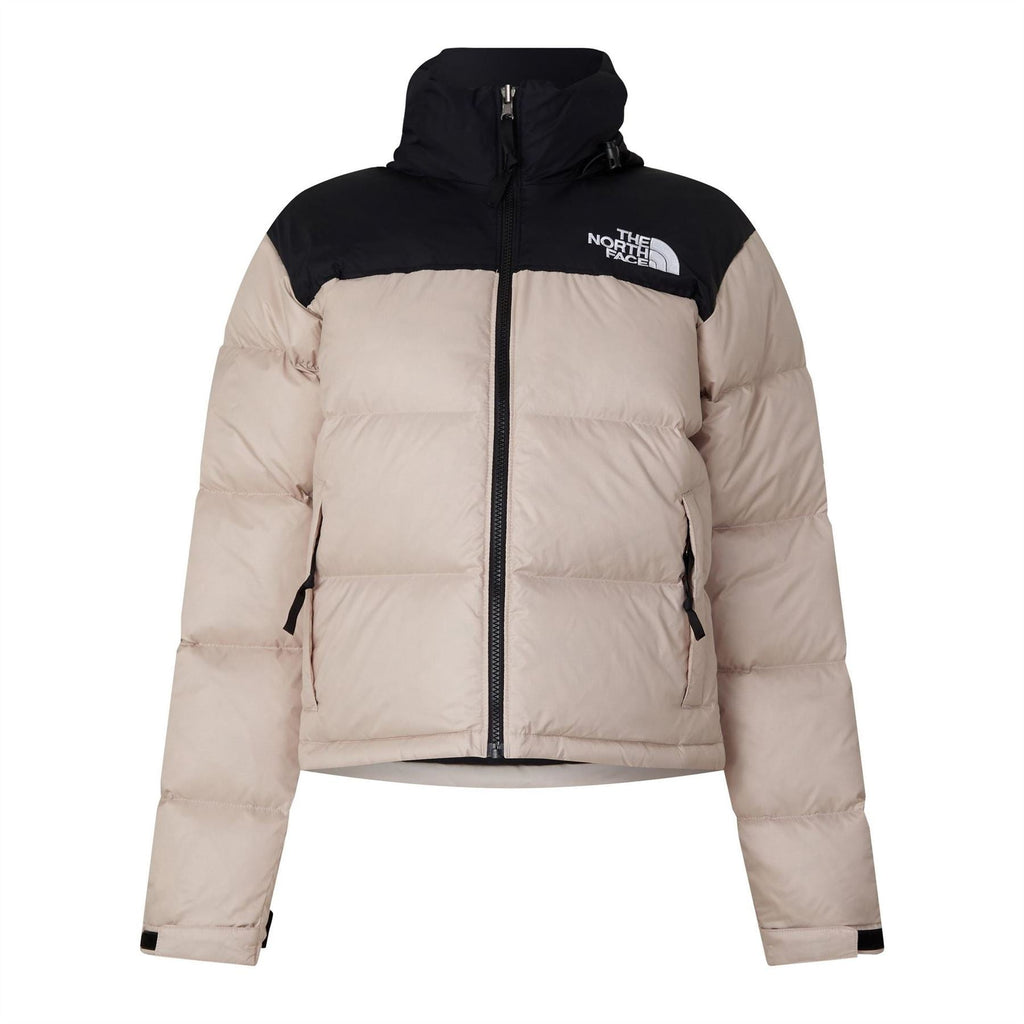 North Face Womens 1996 Retro Nuptse Water Resistant Goose Down Short Puffer Jacket