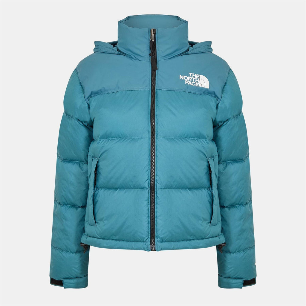 North Face Womens 1996 Retro Nuptse Water Resistant Goose Down Short Puffer Jacket