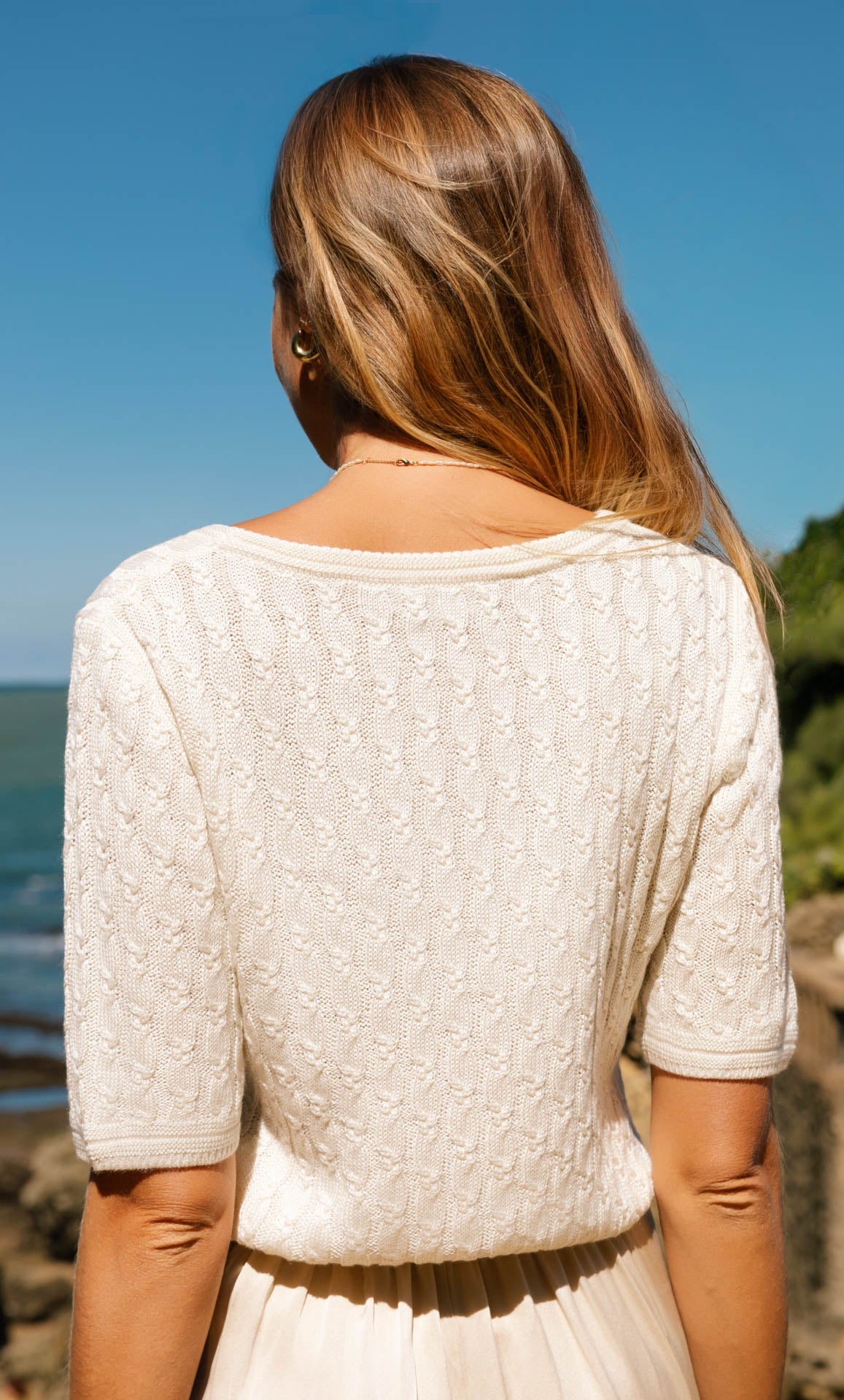 Cassandra Cable Sweater - Silk & Cashmere