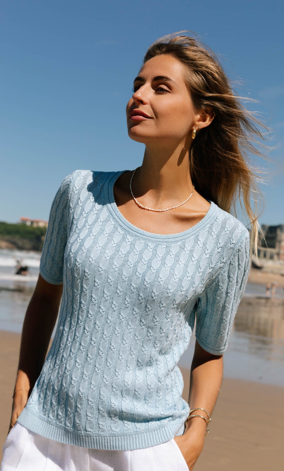 Cassandra Cable Sweater - Silk & Cashmere