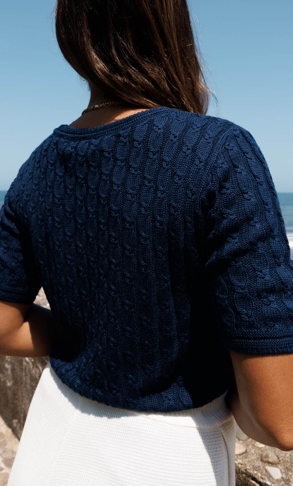 Cassandra Cable Sweater - Silk & Cashmere