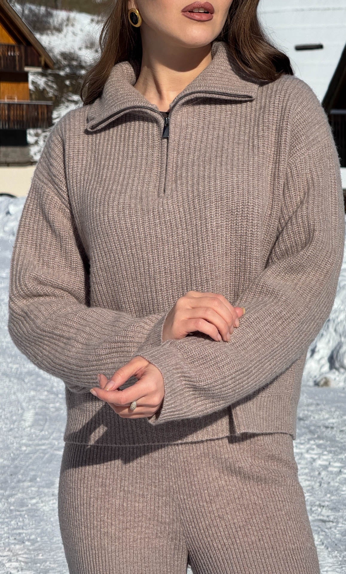 Cortina Cashmere Half-Zip Sweater