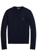 POLO RALPH LAUREN Maglia a girocollo in cotone a trecce
