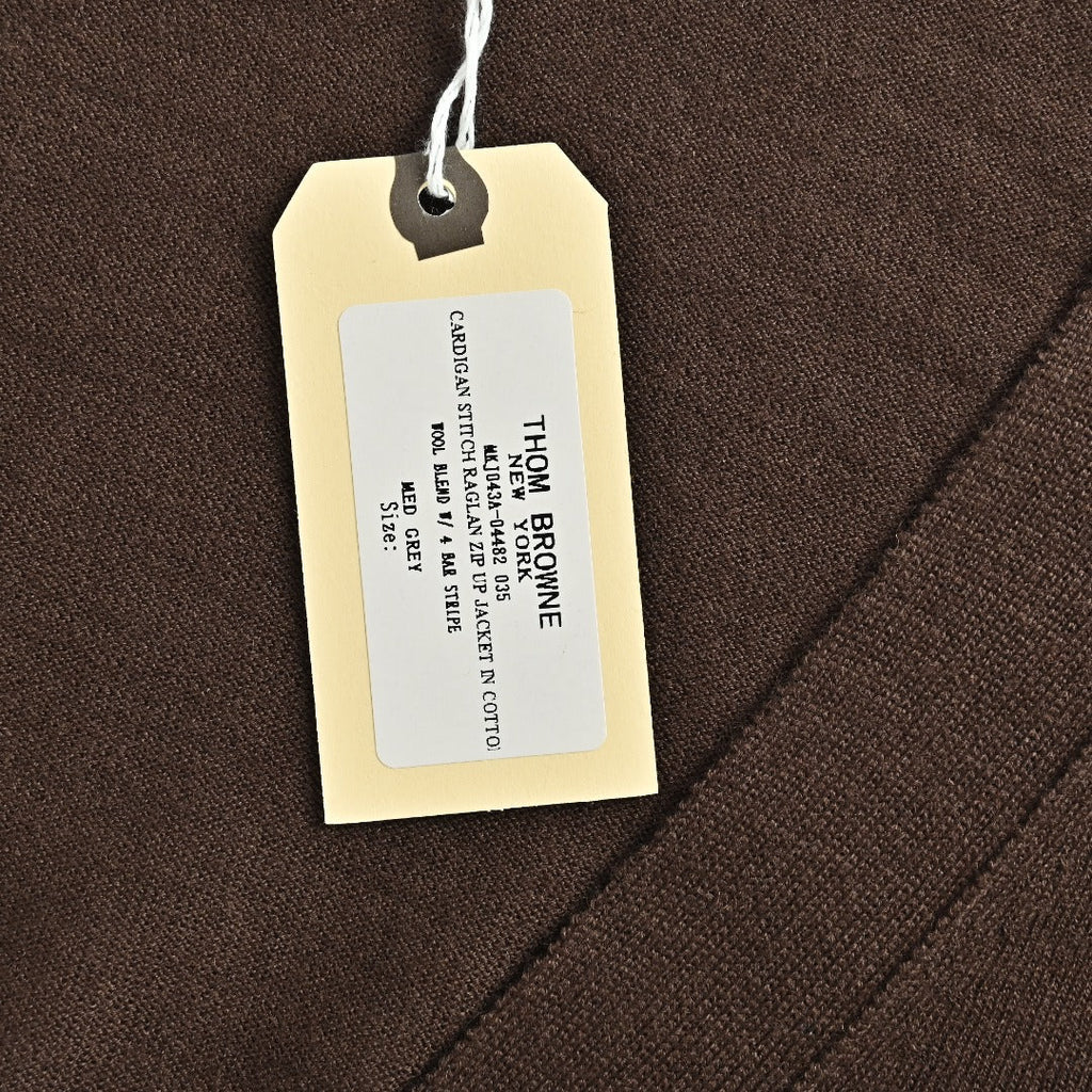 Thom Browne TB 26FW 4-Bar Superfine Wool Cardigan